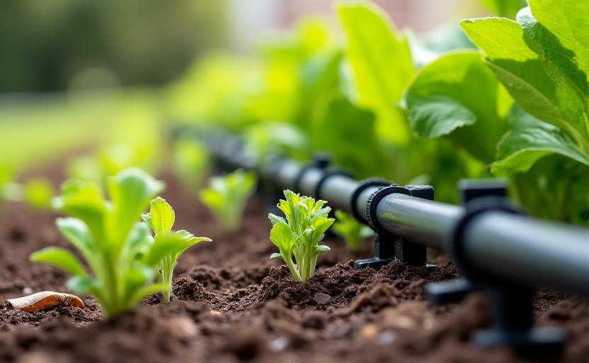 Water-efficient irrigation system installation